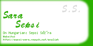 sara sepsi business card